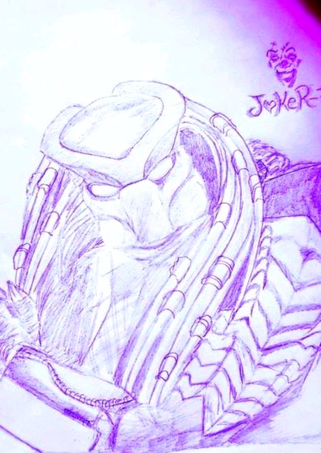 Art by joker_78 drawing predator movie pic 🤗