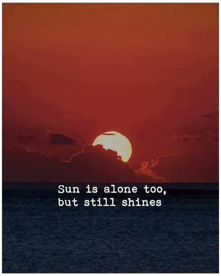 Sun is alone