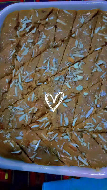 I made it besan ki barfi