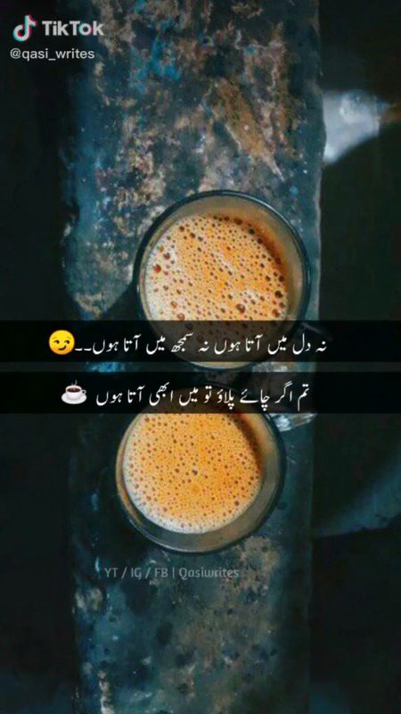 طلسمِ مصر ہے اُس کے حسین ہاتھوں میں
جو وُہ بنائے تو چائے کو جام کر دے گا😍🤗