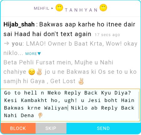 ѕнαнzαιв, Now look, she is tryna be a innocent. f the girl doesn't wanna talk, just go, then what is she doing here?