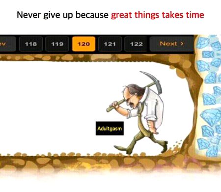 never give up