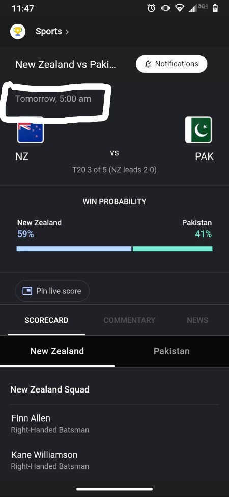 Ab subha 5 baje uthna parega Match dekhne k liye🙂