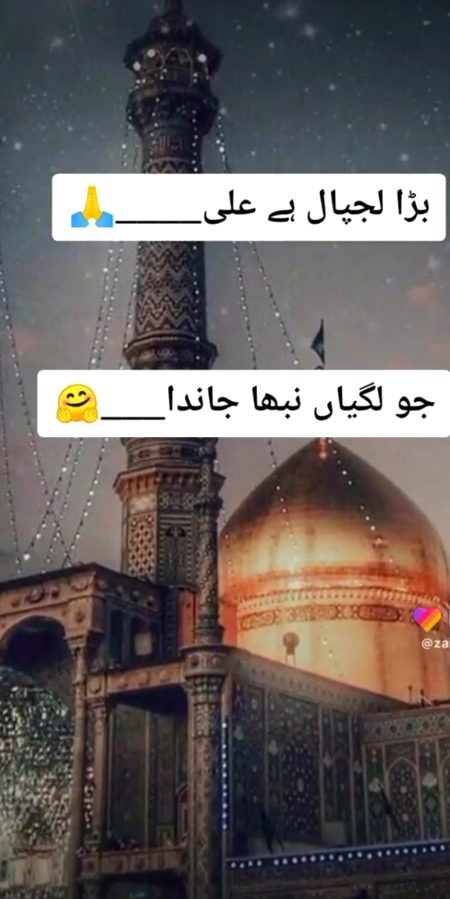 بڑا لجپال ھے علی علیہ السلام 🥰💓۔۔