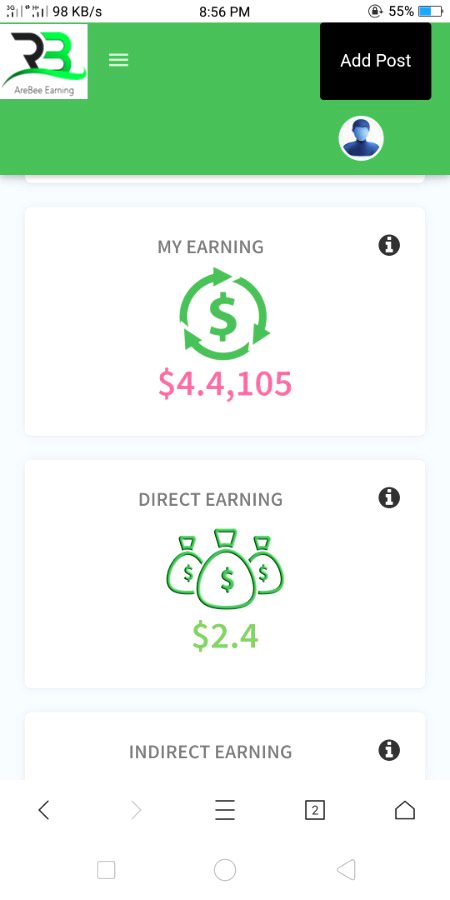 New member ki earning wow good